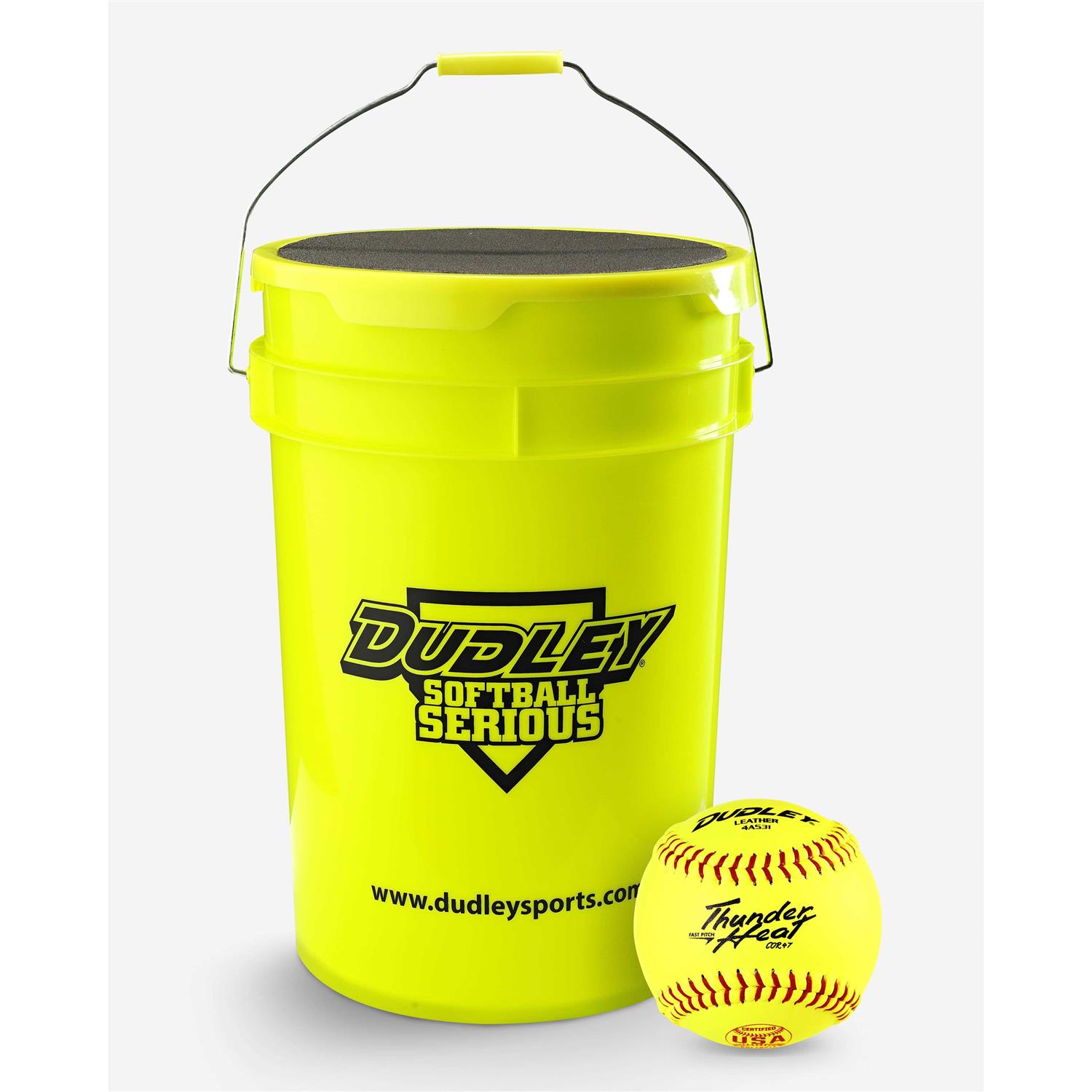 Dudley Usasb Thunder Heat Fastpitch Softball 1-Dozen Bucket