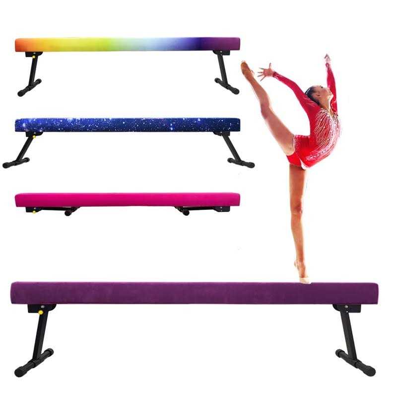 Peakpath 8ft Adjustable&foldable Gymnastics Balance Beam,home Gym Equipment,easy Assembling and Storage,no Tool Require,for Kids Children Girls