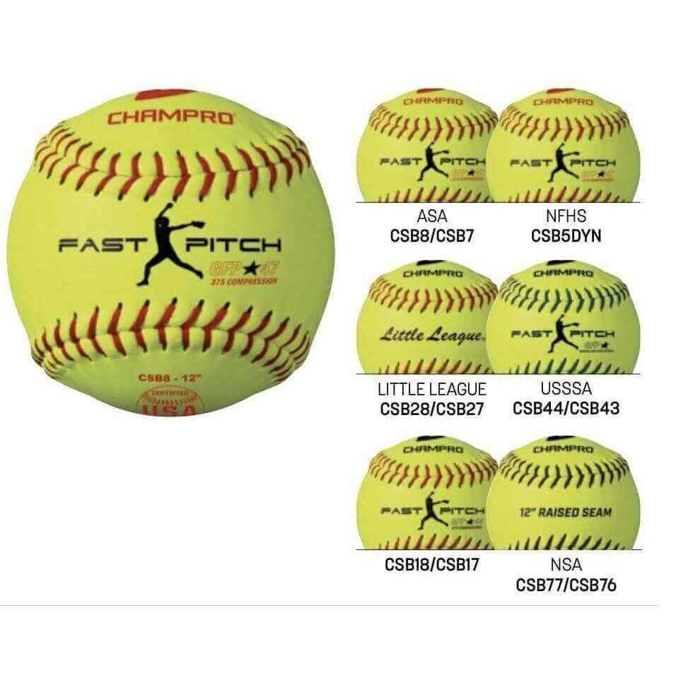 Champro ASA 11 Fast Pitch Softball Dozen - Image 2