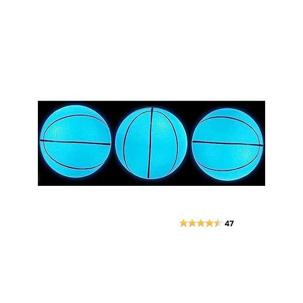 Toys+ 3 Pack Inflatable Glow in The Dark Mini Basketballs Includes Pump and Needle Magic Shot Pro Mini Hoop Basketballs - Image 3