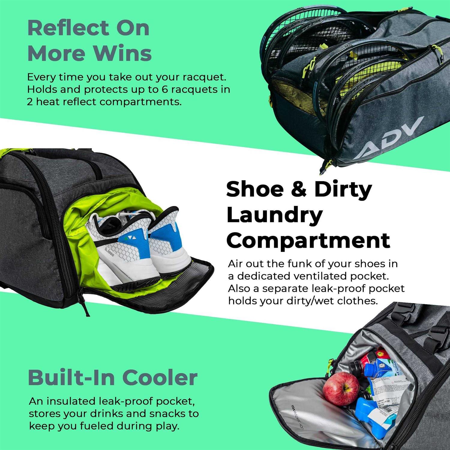 ADV Pro Tennis Bag V2 Revolutionary Tennis Racket Bag to Unleash Your Potential with Innovation & Style - Image 3