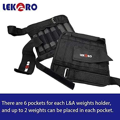 LEKO Adjustable Ankle Weights Leg Wrist Weights Removable Leg Weights for Men Women - Image 3