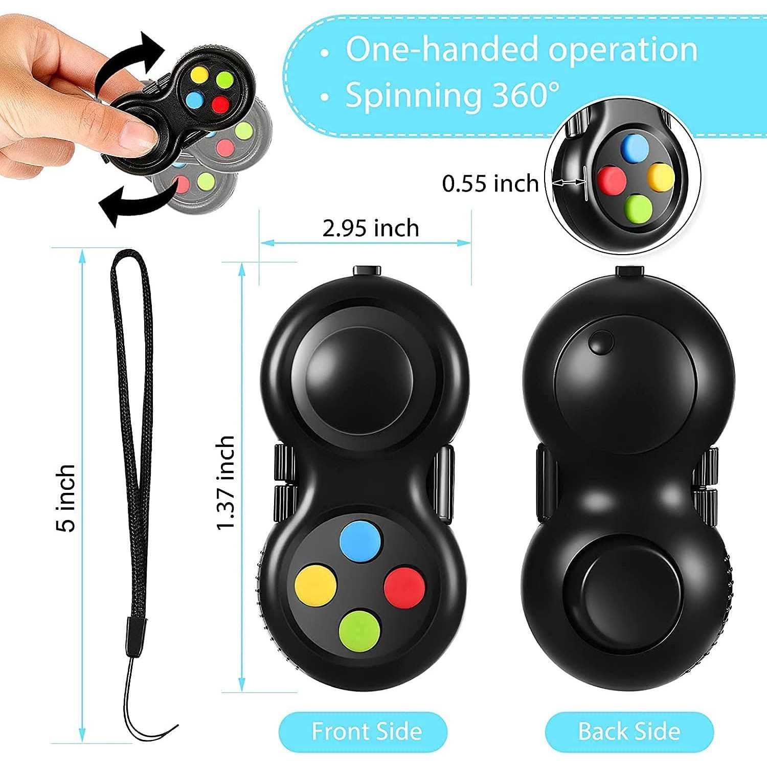 jiangrui Sensory Fidget Toys set 7 pack. stress relief and anti-anxiety tools bundle with Fidget Pad - Image 3