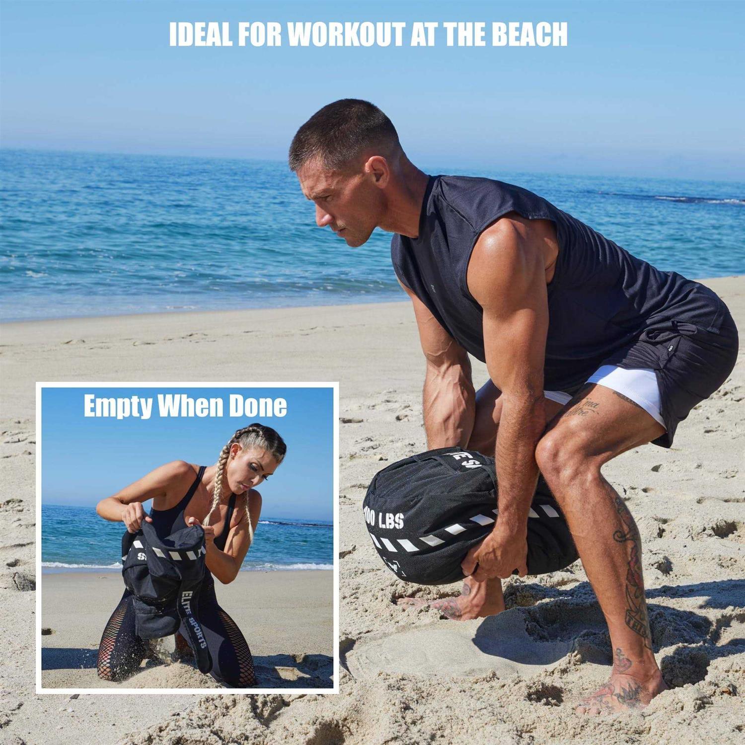 Elite Sports Workout Sandbag Heavy-Duty Strongman Sand Bags for Full-Body & Core Training - Image 4