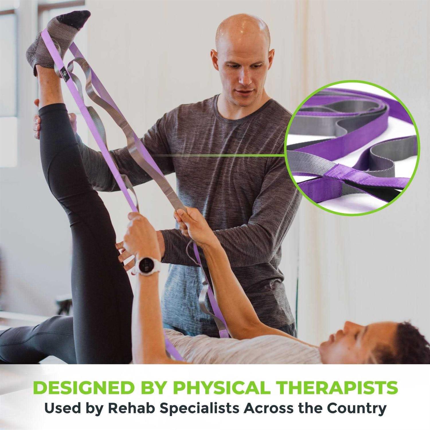 Gradient Fitness Stretching Strap for Physical Therapy 12 Multi-Loop Stretch Strap 8' L - Image 5