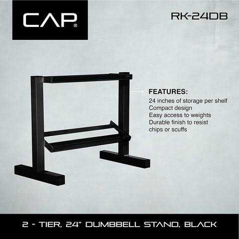 CAP Barbell White 24 Dumbbell Storage Rack - Image 3