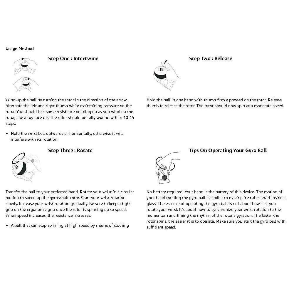 Gozato Auto-Start Wrist Power Gyro Ball, Wrist Strengthener and Forearm Exerciser for Stronger Arm Fingers Wrist Bones and Muscle with Led Lights - Image 3