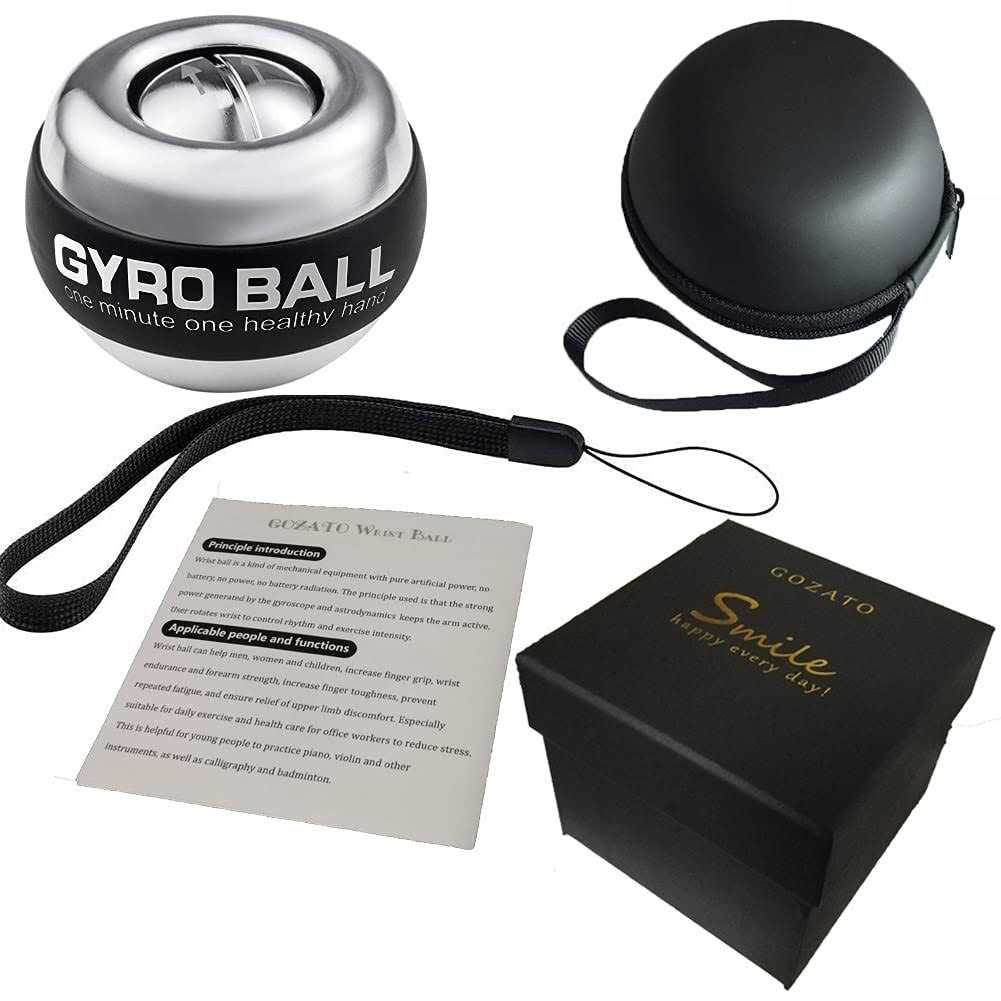 Gozato Auto-Start Wrist Power Gyro Ball, Wrist Strengthener and Forearm Exerciser for Stronger Arm Fingers Wrist Bones and Muscle with Led Lights - Image 4