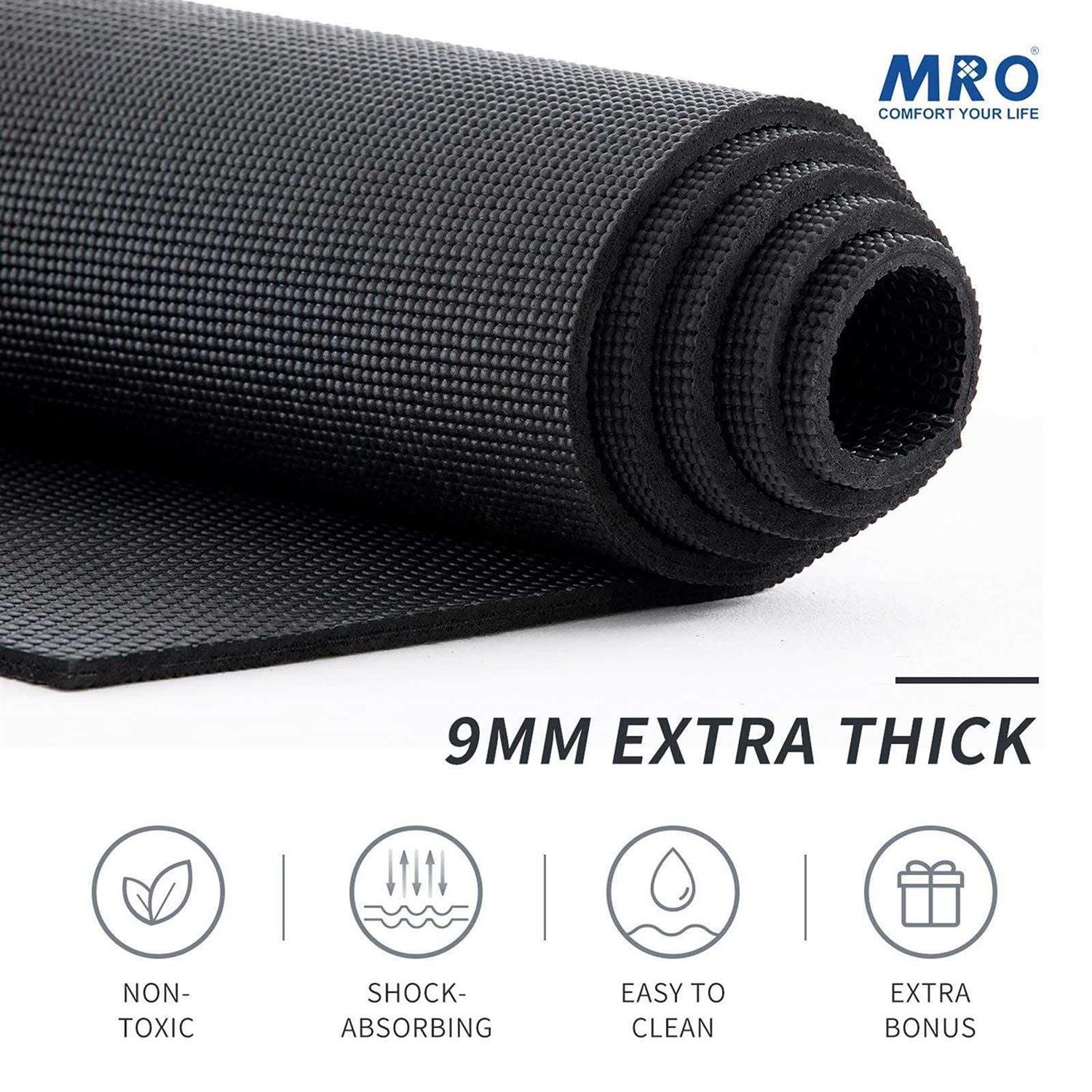 MRO Premium Large Yoga Mat Extra Wide and Exercise Mats for Home Gym Workout Women and Men - Image 3