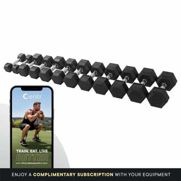 Inspire Fitness Rubber Dumbbell - Image 4