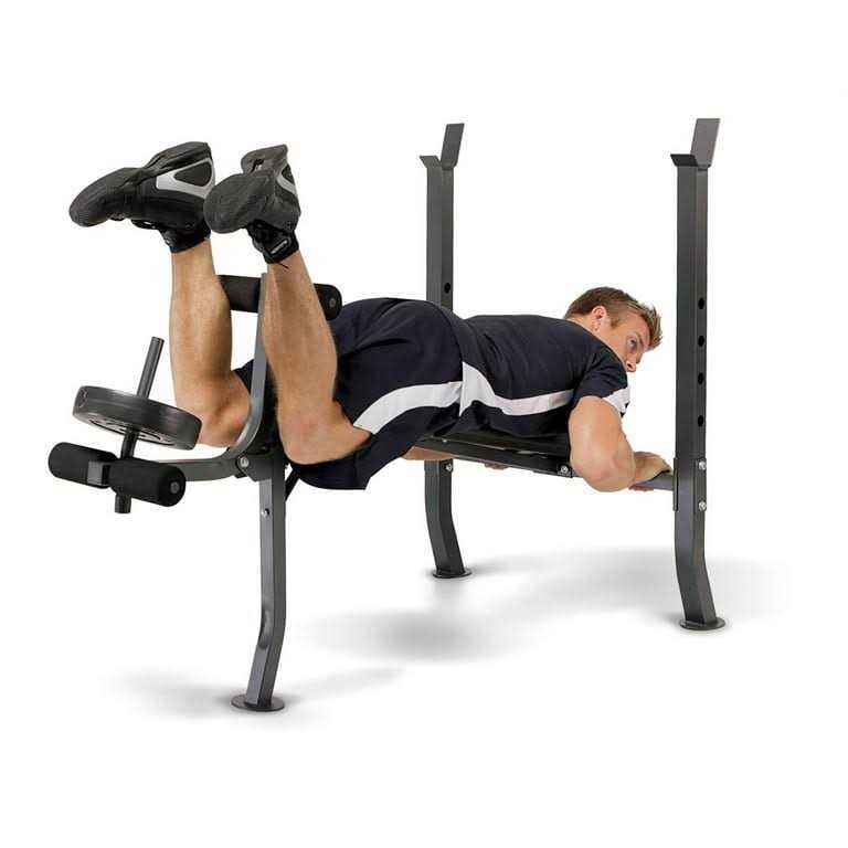 Marcy Diamond Elite MD Standard Bench with 100 Lb. Weight Set - Image 3