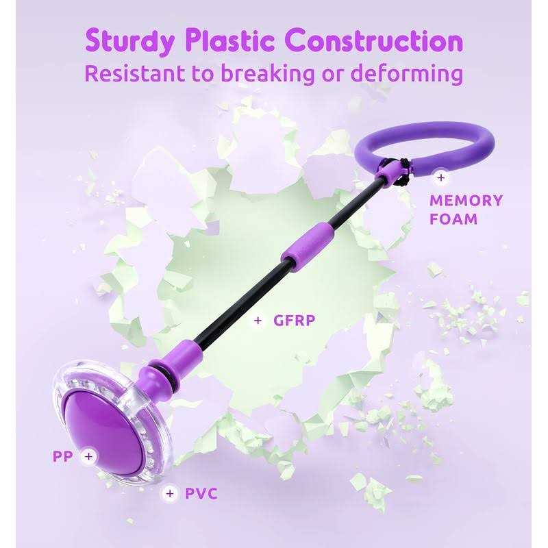 Mumba Kids Foldable Ankle Skip Ball Flash Jump Colorful Sports Swing Ball - Image 4