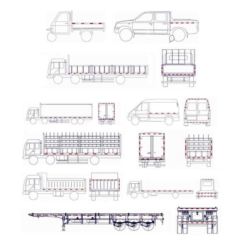 MFC PRO 6 Rectangular Stick-on/Screw Mount Reflectors - Image 5